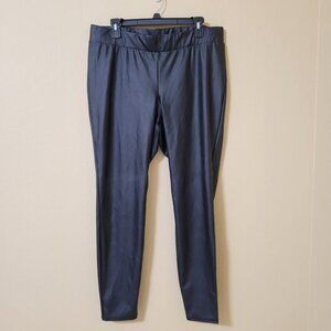 Torrid Womens Faux Leather Leggings Black Size 2 Polyester Spandex‎